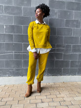 Load image into Gallery viewer, Big Chill Side Slit Sweatshirt- Mustard - So Underdressed
