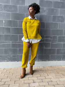 Big Chill Side Slit Sweatshirt- Mustard - So Underdressed