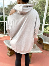 Load image into Gallery viewer, Cold Shoulder Hoodie - So Underdressed
