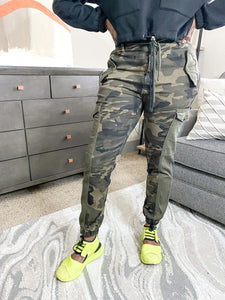 Color Block Camo Cargo Joggers (Also in Plus Sizes) - So Underdressed