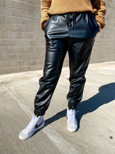 Faux Leather Jogger - So Underdressed