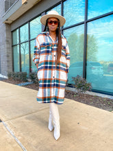 Load image into Gallery viewer, Long Plaid Flannel Jacket - So Underdressed
