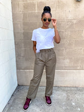 Load image into Gallery viewer, Pleated Straight Leg Pants- Olive - So Underdressed
