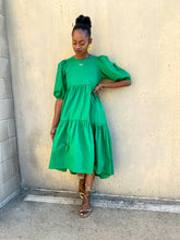 Load image into Gallery viewer, Poplin High-Low Dress- Kelly Green - So Underdressed
