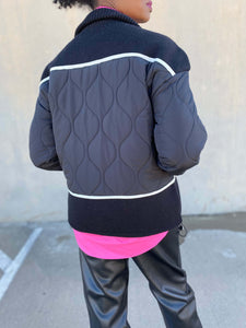 Quilted Funnel Neck Jacket - So Underdressed