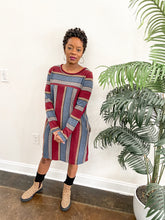 Load image into Gallery viewer, Striped Long Sleeve Shift Dress - So Underdressed

