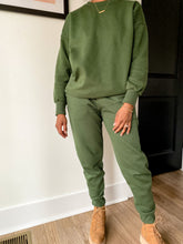 Load image into Gallery viewer, The Pocket Crew Neck Sweat Set-Army Green - So Underdressed
